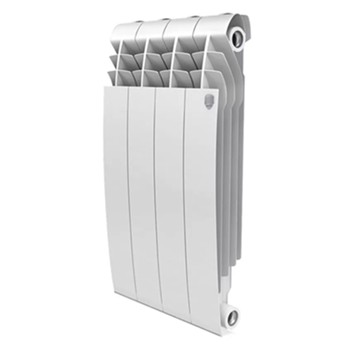 Радиатор алюминиевый Royal Thermo Biliner Alum 500, 4 секции, боковое подключение (белый)