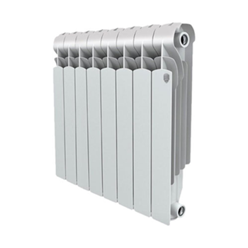 Радиатор алюминиевый Royal Thermo Indigo 500, 8 секций, боковое подключение (белый)