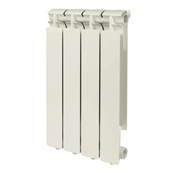 Радиатор алюминиевый Stout Alpha 500, 4 секции, боковое подключение (белый)